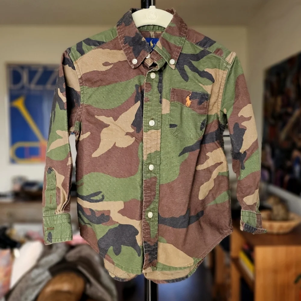 Ralph Lauren Boys Camo Oxford Shirt